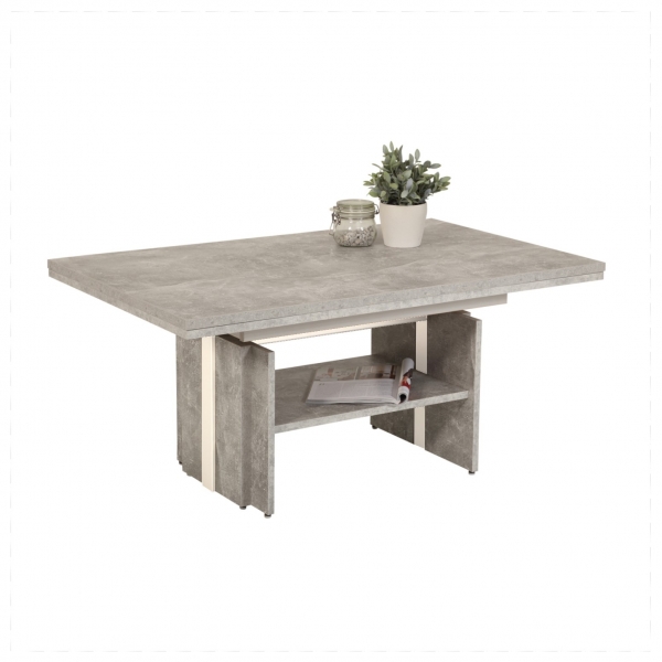 Couchtisch Jerome Beton | Lift | ausziehbar + höhenverstellbar
